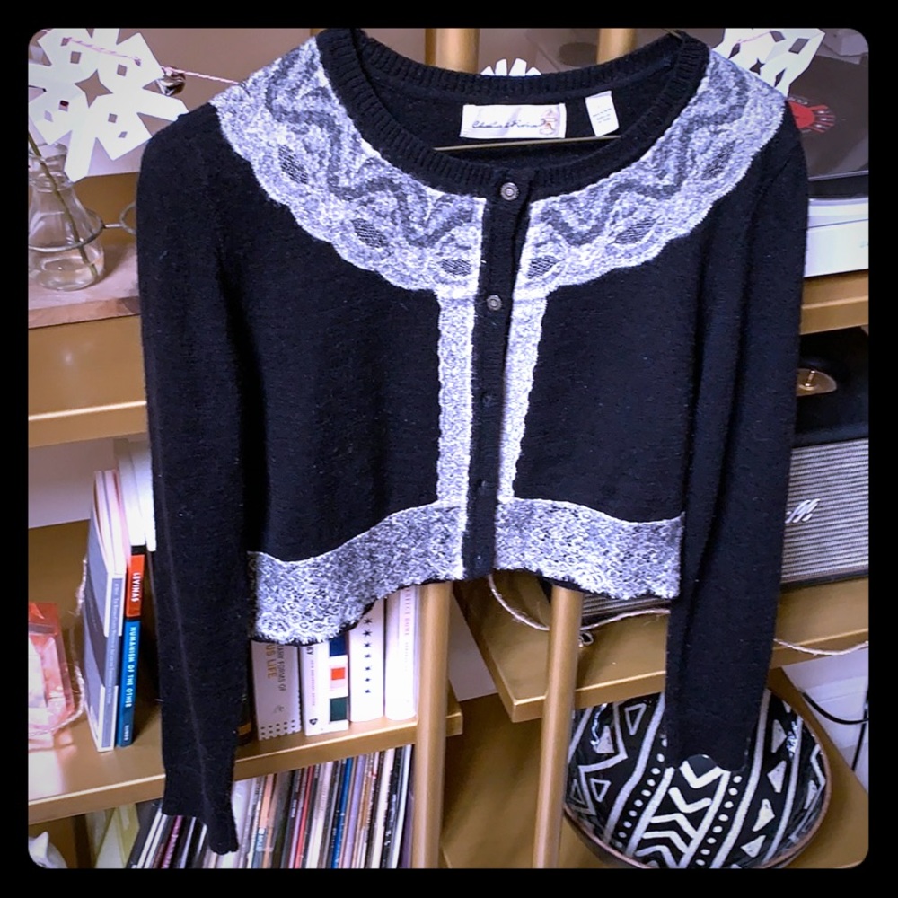Snuggly cropped cardigan, Anthropologie.